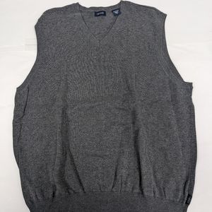Izod Gray sweater vest XL 100% cotton [123]